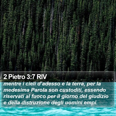 2 Pietro 3:7 RIV Bible Verse Image
