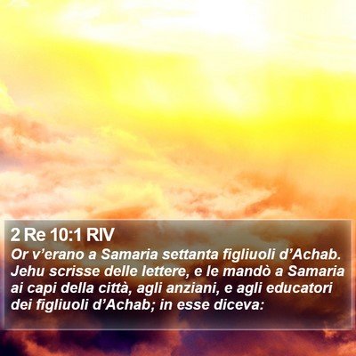 2 Re 10:1 RIV Bible Verse Image