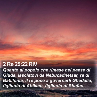 2 Re 25:22 RIV Bible Verse Image