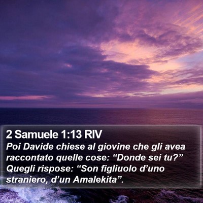 2 Samuele 1:13 RIV Bible Verse Image