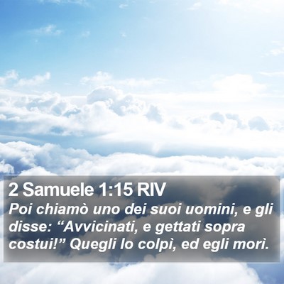 2 Samuele 1:15 RIV Bible Verse Image