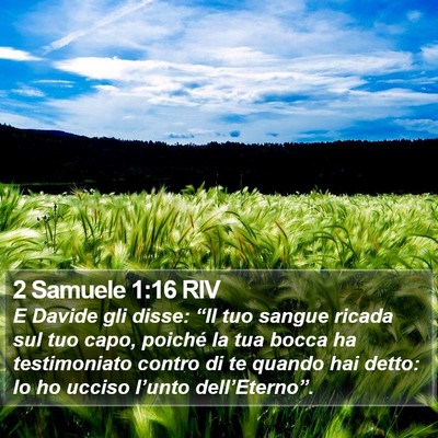 2 Samuele 1:16 RIV Bible Verse Image