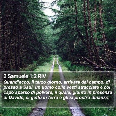 2 Samuele 1:2 RIV Bible Verse Image