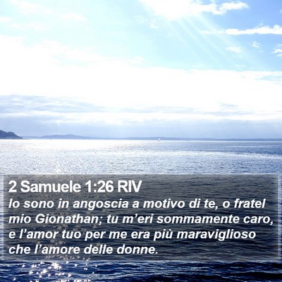 2 Samuele 1:26 RIV Bible Verse Image