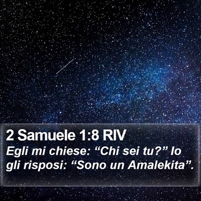2 Samuele 1:8 RIV Bible Verse Image