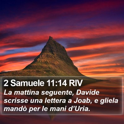2 Samuele 11:14 RIV Bible Verse Image