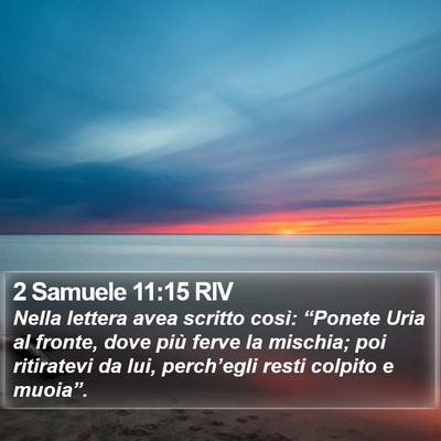 2 Samuele 11:15 RIV Bible Verse Image