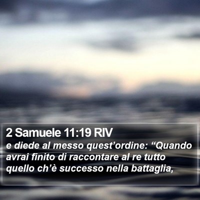 2 Samuele 11:19 RIV Bible Verse Image