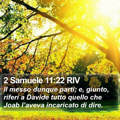 2 Samuele 11:22 RIV Bible Verse Image