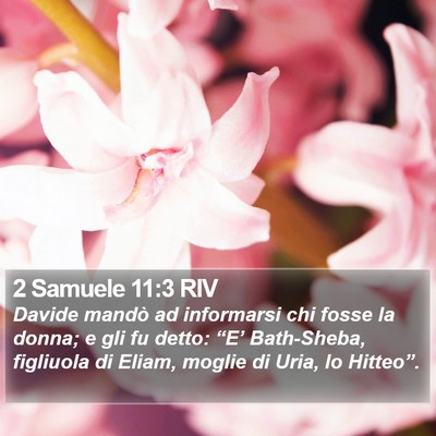 2 Samuele 11:3 RIV Bible Verse Image