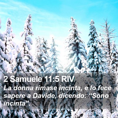 2 Samuele 11:5 RIV Bible Verse Image