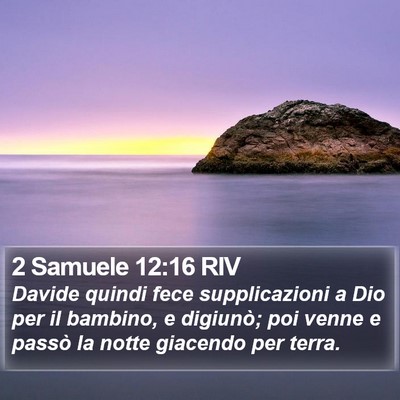 2 Samuele 12:16 RIV Bible Verse Image