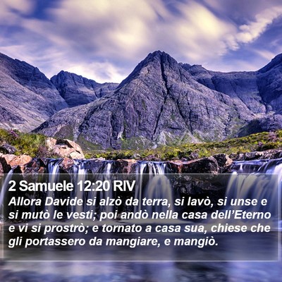 2 Samuele 12:20 RIV Bible Verse Image