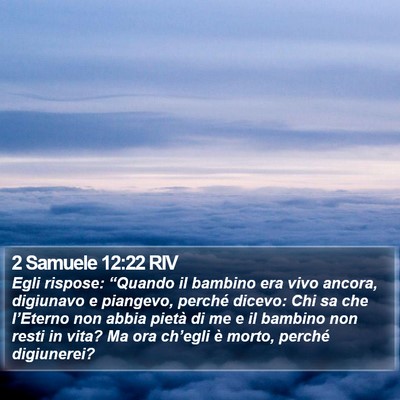 2 Samuele 12:22 RIV Bible Verse Image