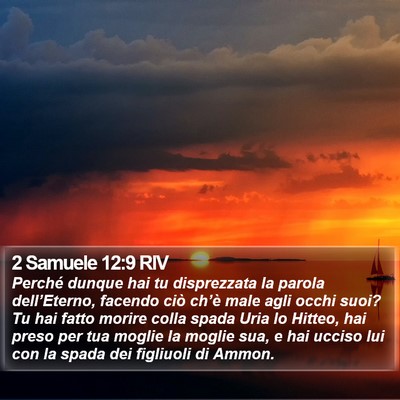 2 Samuele 12:9 RIV Bible Verse Image