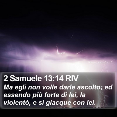 2 Samuele 13:14 RIV Bible Verse Image