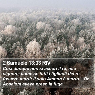 2 Samuele 13:33 RIV Bible Verse Image