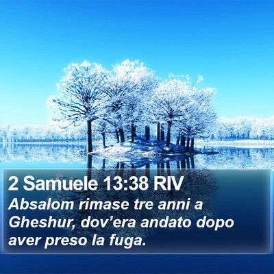 2 Samuele 13:38 RIV Bible Verse Image