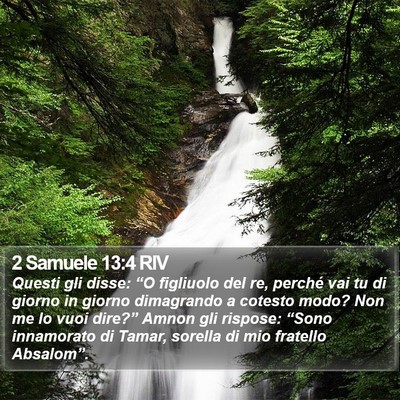 2 Samuele 13:4 RIV Bible Verse Image