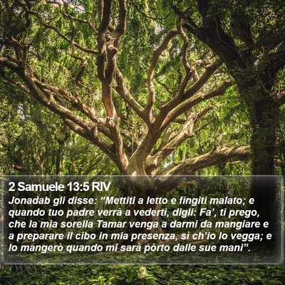 2 Samuele 13:5 RIV Bible Verse Image