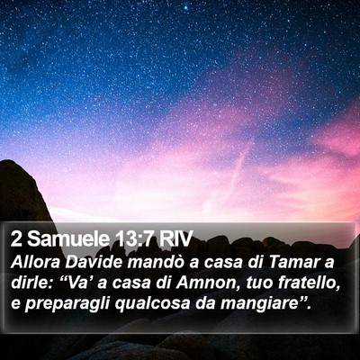 2 Samuele 13:7 RIV Bible Verse Image