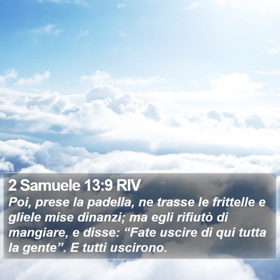 2 Samuele 13:9 RIV Bible Verse Image