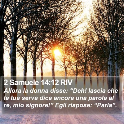 2 Samuele 14:12 RIV Bible Verse Image