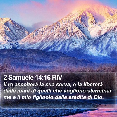 2 Samuele 14:16 RIV Bible Verse Image