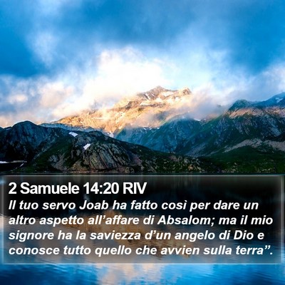 2 Samuele 14:20 RIV Bible Verse Image