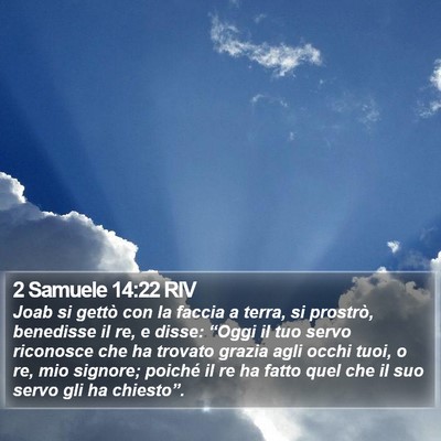 2 Samuele 14:22 RIV Bible Verse Image