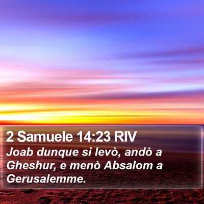 2 Samuele 14:23 RIV Bible Verse Image