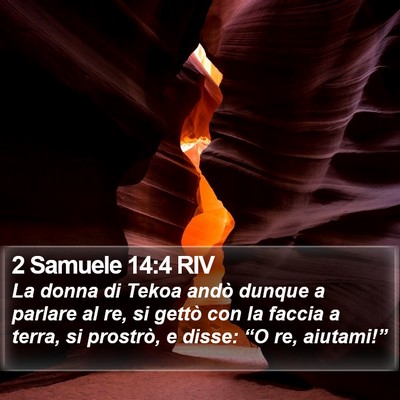 2 Samuele 14:4 RIV Bible Verse Image