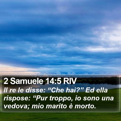 2 Samuele 14:5 RIV Bible Verse Image