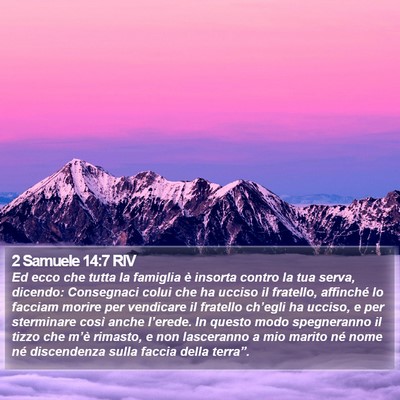 2 Samuele 14:7 RIV Bible Verse Image