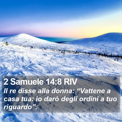 2 Samuele 14:8 RIV Bible Verse Image