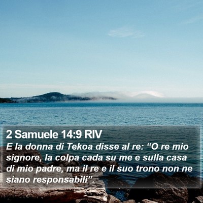 2 Samuele 14:9 RIV Bible Verse Image
