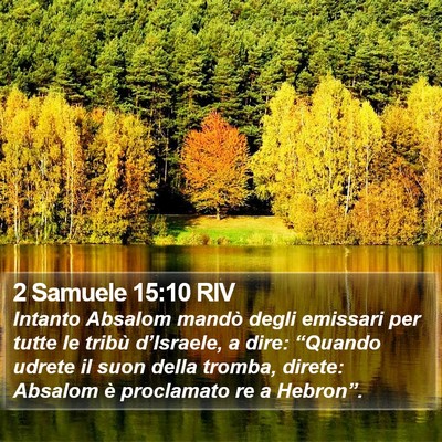 2 Samuele 15:10 RIV Bible Verse Image