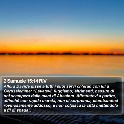 2 Samuele 15:14 RIV Bible Verse Image