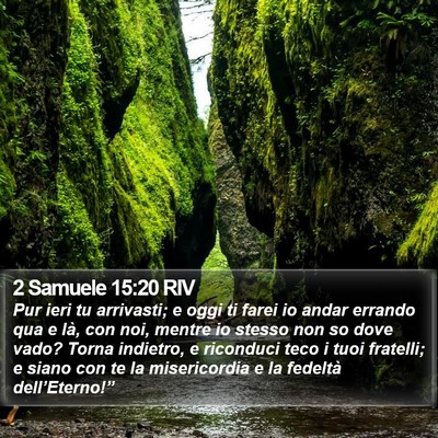 2 Samuele 15:20 RIV Bible Verse Image