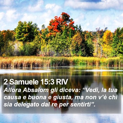 2 Samuele 15:3 RIV Bible Verse Image