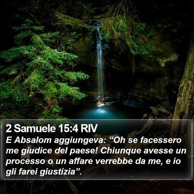 2 Samuele 15:4 RIV Bible Verse Image