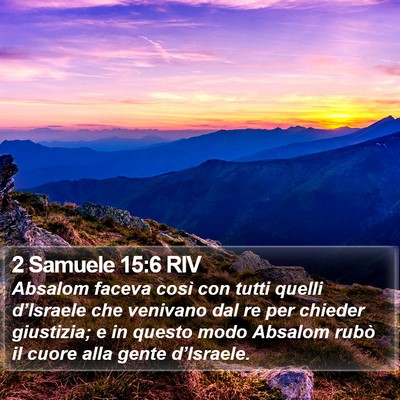 2 Samuele 15:6 RIV Bible Verse Image