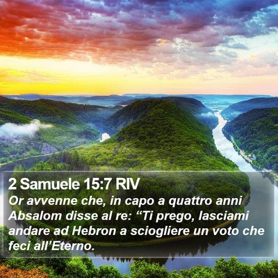 2 Samuele 15:7 RIV Bible Verse Image
