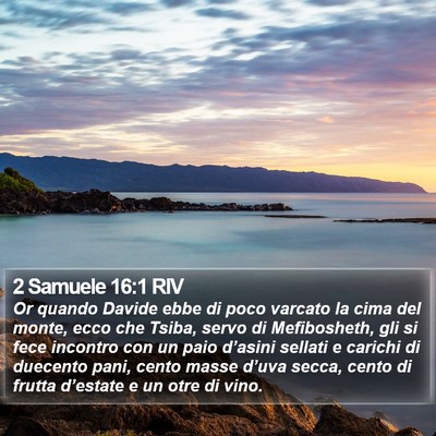 2 Samuele 16:1 RIV Bible Verse Image