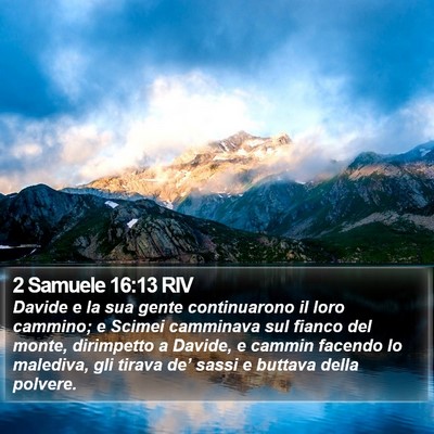 2 Samuele 16:13 RIV Bible Verse Image