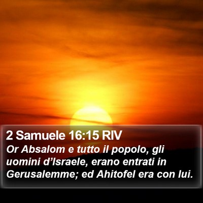 2 Samuele 16:15 RIV Bible Verse Image