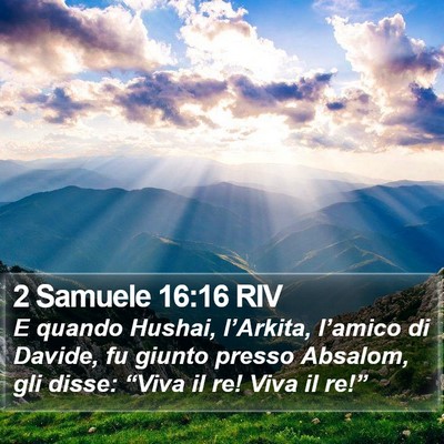 2 Samuele 16:16 RIV Bible Verse Image