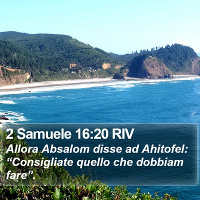 2 Samuele 16:20 RIV Bible Verse Image
