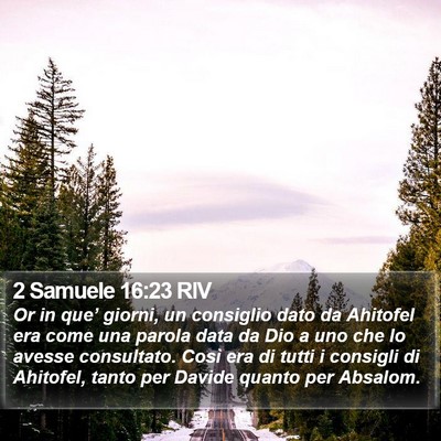 2 Samuele 16:23 RIV Bible Verse Image