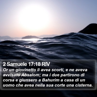 2 Samuele 17:18 RIV Bible Verse Image